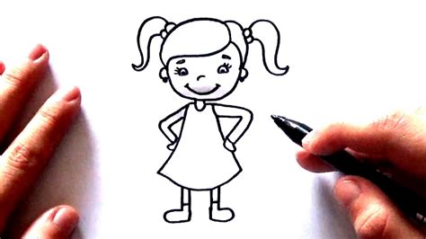 niña para dibujar|dibujo de niña fácil.